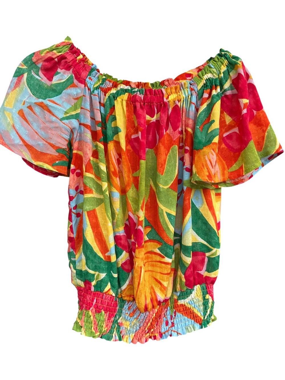 RACHEL Rachel Roy Flowy Beachy Tropical Top XS